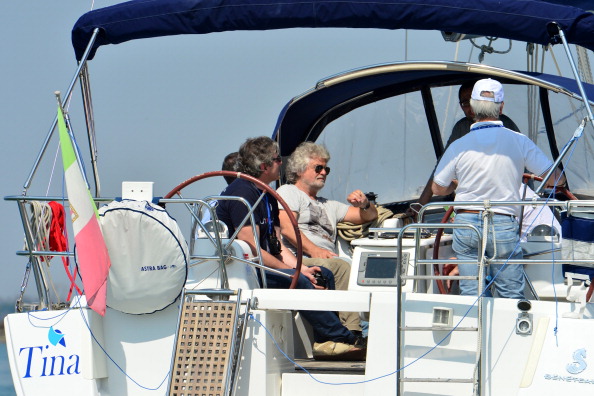 ITALY-VOTE-PRESIDENT-GRILLO-BOAT